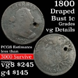 ***Auction Highlight*** 1800 Draped Bust Large Cent 1c Grades vg details