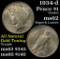 1934-d Peace Dollar $1 Grades Select Unc (fc)