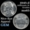 1945-d Jefferson Nickel 5c Grades GEM Unc