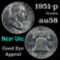 1951-p Franklin Half Dollar 50c Grades Choice AU/BU Slider