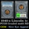 PCGS 1940-s Lincoln Cent 1c Graded ms65RD by PCGS