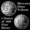 1 ounce .999 fine Silver Round in Mercury Dime Tribute Design