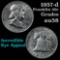 1957-d Franklin Half Dollar 50c Grades Choice AU/BU Slider