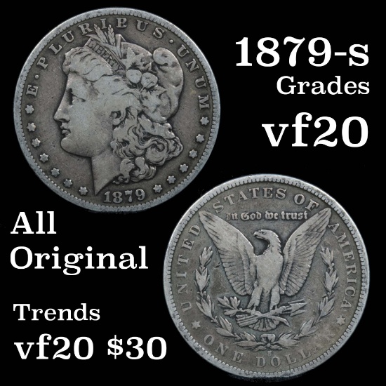 1879-s Morgan Dollar $1 Grades vf, very fine