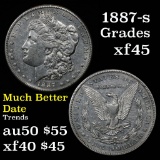 1887-s Morgan Dollar $1 Grades xf+