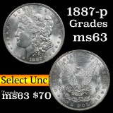 1887-p Morgan Dollar $1 Grades Select Unc