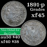 1891-p Morgan Dollar $1 Grades xf+