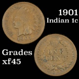 1901 Indian Cent 1c Grades xf+