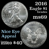 2016 Silver Eagle Dollar $1 Grades ms69