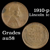 1910-p Lincoln Cent 1c Grades Choice AU/BU Slider