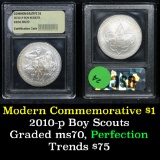 2010-p Boy Scouts Modern Commem Dollar $1 Graded Perfection, Gem++ by USCG