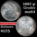 1887-p Morgan Dollar $1 Grades Choice Unc