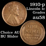 1910-p Lincoln Cent 1c Grades Choice AU/BU Slider