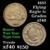 1857 Flying Eagle Cent 1c Grades xf40
