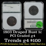 1803 Sm Date, Sm Fraction Draped Bust Large Cent 1c by PCI