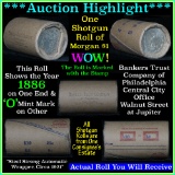 ***Auction Highlight*** Morgan dollar roll ends 1886 & 'o', AU/Unc roll Morgan Dollar $1 Grades (fc)