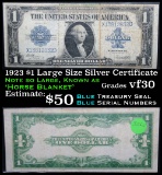 1923 $1 Large Size Silver Certifcate Grades vf++