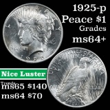 1925-p Peace Dollar $1 Grades Choice+ Unc