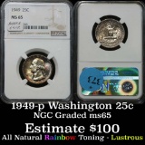 NGC 1949-p Washington Quarter 25c Graded ms65 by NGC