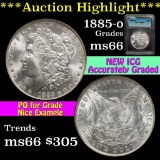 1885-o Morgan Dollar $1 Graded ms66 by ICG