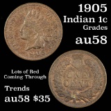 1905 Indian Cent 1c Grades Choice AU/BU Slider