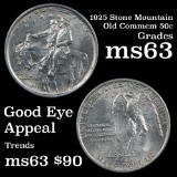 1925 Stone Mountain Old Commem Half Dollar 50c Grades Select Unc