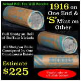 Full roll of Buffalo Nickels, 1926 & 's' Mint Ends Grades Avg Circ (fc)