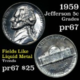 1959 Jefferson Nickel 5c Grades GEM++ Proof