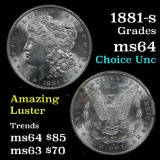 1881-s Morgan Dollar $1 Grades Choice Unc