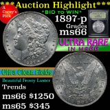 ***Auction Highlight*** 1897-p Morgan Dollar $1 Graded GEM+ Unc by USCG (fc)