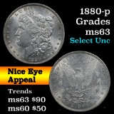 1880-p Morgan Dollar $1 Grades Select Unc