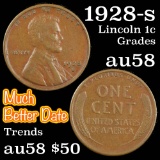 1928-s Lincoln Cent 1c Grades Choice AU/BU Slider