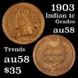 1903 Indian Cent 1c Grades Choice AU/BU Slider