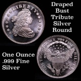 1 ounce .999 fine Silver Round in Draped Bust Tribute Design