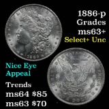 1886-p Morgan Dollar $1 Grades Select+ Unc