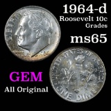 1964-d Roosevelt Dime 10c Grades GEM Unc