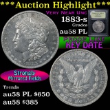 ***Auction Highlight*** 1883-s Morgan Dollar $1 Graded Choice AU/BU Slider PL by USCG (fc)