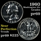 1960 Proof Washington Quarter 25c Grades GEM++ Proof (fc)