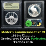 1984-s Olympics Modern Commem Dollar $1 Graded Perfection, Gem++ Proof DCAM by USCG