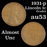 1931-p Lincoln Cent 1c Grades Select AU