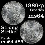 1886-p Morgan Dollar $1 Grades Choice Unc