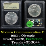 1983-s Olympics Modern Commem Dollar $1 Graded Perfection, Gem++ by USCG