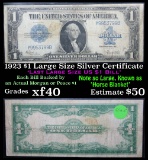 1923 $1 Large Size Silver Certifcate Grades xf