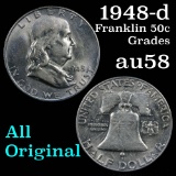 1948-d Franklin Half Dollar 50c Grades Choice AU/BU Slider