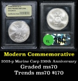 2005-p Marines Modern Commem Dollar $1 Graded Perfection, Gem++ by USCG