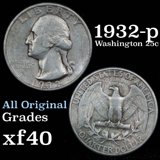 1932-p Washington Quarter 25c Grades xf
