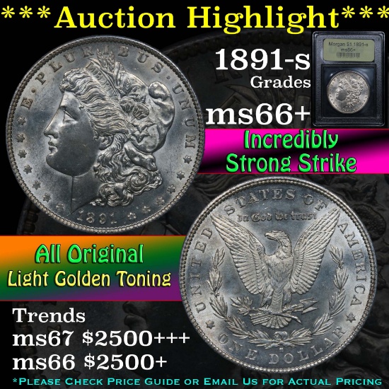 ***Auction Highlight*** 1891-s Morgan Dollar $1 Graded GEM++ Unc By USCG (fc)
