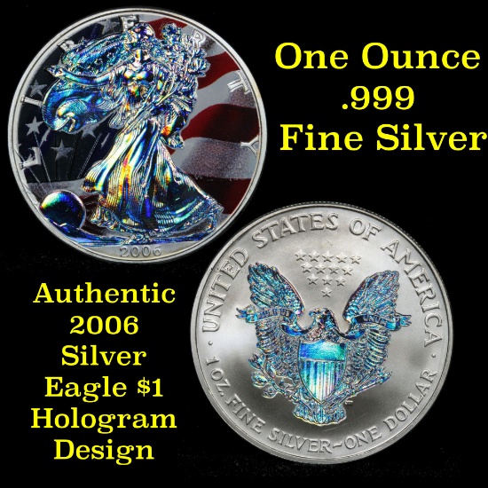 2006 Hologram Silver Eagle $1 Peace Dollar $1