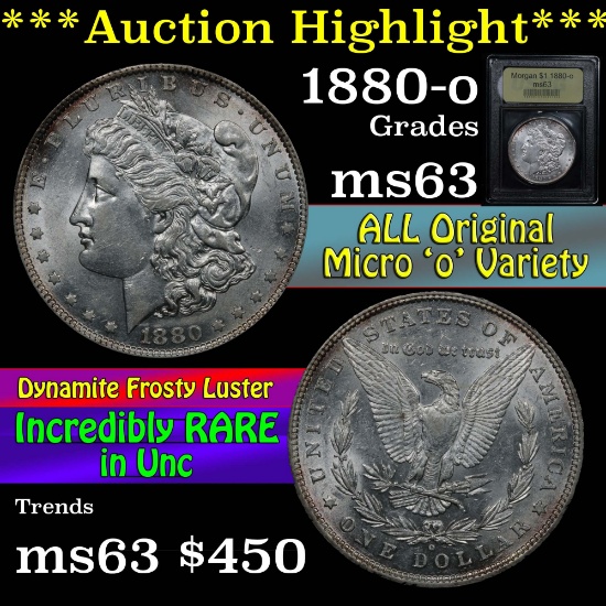 ***Auction Highlight*** 1880-o Morgan Dollar $1 Graded Select Unc By USCG (fc)