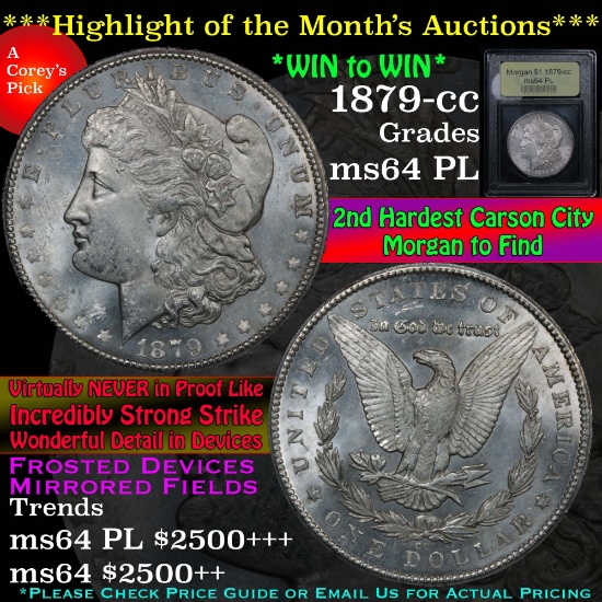 ***Auction Highlight*** 1879-cc Morgan Dollar $1 Graded Choice Unc PL By USCG (fc)